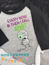 Load image into Gallery viewer, Every now and then I fall apart Mummy sketchy machine embroidery design (4 sizes included) DIGITAL DOWNLOAD