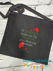 If zombies chase us, I'm tripping you machine embroidery design (4 sizes included) DIGITAL DOWNLOAD