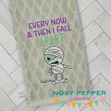 Load image into Gallery viewer, Every now and then I fall apart Mummy sketchy machine embroidery design (4 sizes included) DIGITAL DOWNLOAD