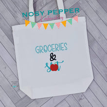 Load image into Gallery viewer, Groceries and Sh*t machine embroidery design (4 sizes included) DIGITAL DOWNLOAD