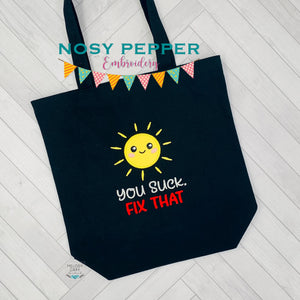 You suck. Fix that applique (5 sizes included) machine embroidery design DIGITAL DOWNLOAD