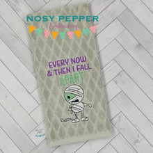Load image into Gallery viewer, Every now and then I fall apart Mummy sketchy machine embroidery design (4 sizes included) DIGITAL DOWNLOAD