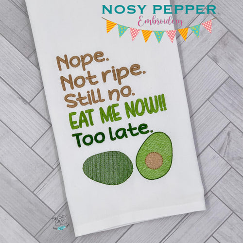 Nope. Avocado sketchy machine embroidery design (4 sizes included) DIGITAL DOWNLOAD