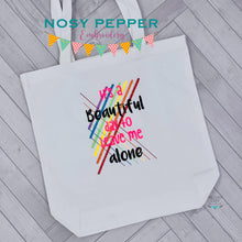 Load image into Gallery viewer, It&#39;s a beautiful day to leave me alone machine embroidery design (4 sizes included) DIGITAL DOWNLOAD