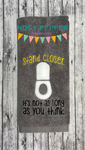 Stand Closer AF machine embroidery design (4 sizes included) DIGITAL DOWNLOAD