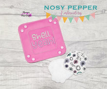 Load image into Gallery viewer, Shell wipe set (includes 2 sizes of wipes and trays) machine embroidery design DIGITAL DOWNLOAD