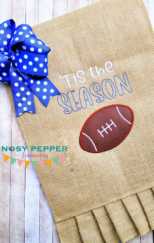 Tis the Season Football machine embroidery design (4 sizes included) DIGITAL DOWNLOAD