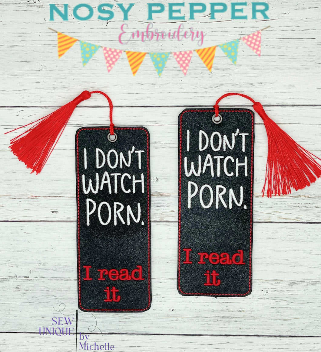 I Don t Watch Porn I Read It bookmark bag tag ornament machine  