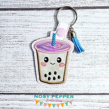 Load image into Gallery viewer, Boba Applique Snap Tab (single &amp; multi files included) machine embroidery design DIGITAL DOWNLOAD