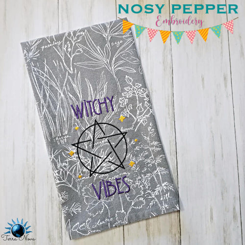 Witchy Vibes machine embroidery design (4 sizes included) DIGITAL DOWNLOAD