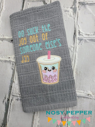 Go Suck The Joy Applique machine embroidery design (4 sizes included) DIGITAL DOWNLOAD
