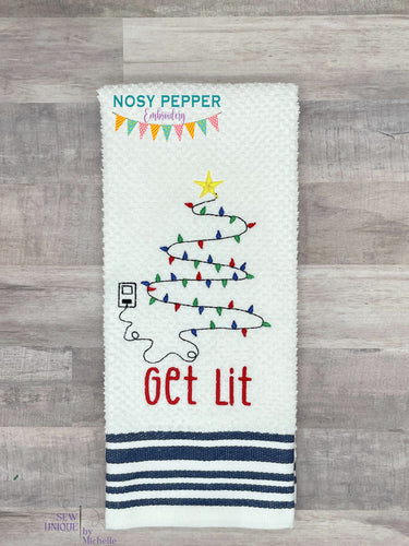 Get Lit machine embroidery design (5 sizes included) DIGITAL DOWNLOAD