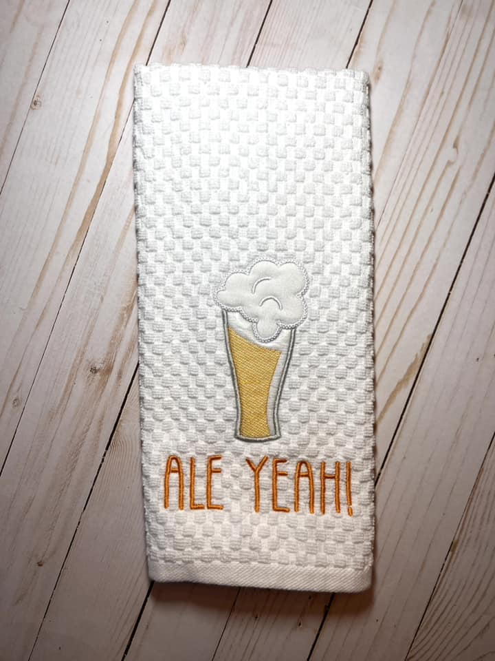 Ale Yeah Decatur Logo Ale Yeah applique machine embroidery design (4 sizes included) DIGITAL ...