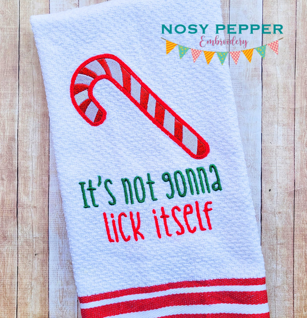 It's Not Gonna Lick Itself machine embroidery design (5 sizes included) DIGITAL DOWNLOAD