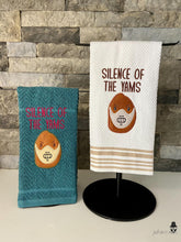 Load image into Gallery viewer, Silence of the Yams machine embroidery design (4 sizes and 2 versions included) DIGITAL DOWNLOAD