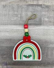 Load image into Gallery viewer, Christmas Rainbow Ornament machine embroidery design DIGITAL DOWNLOAD