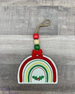 Christmas Rainbow Ornament machine embroidery design DIGITAL DOWNLOAD