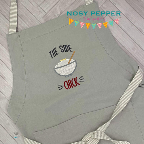 The Side Chick applique machine embroidery design (4 sizes included) DIGITAL DOWNLOAD