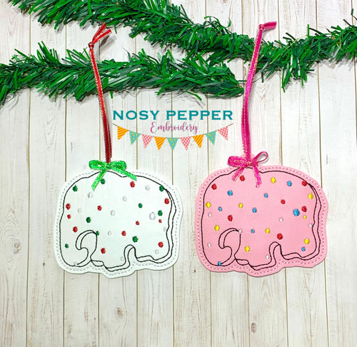 Elephant Cracker bookmark/bag tag/ornament machine embroidery design DIGITAL DOWNLOAD