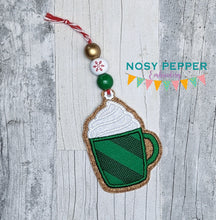 Load image into Gallery viewer, Applique Mug Ornament set (2 designs) machine embroidery design DIGITAL DOWNLOAD