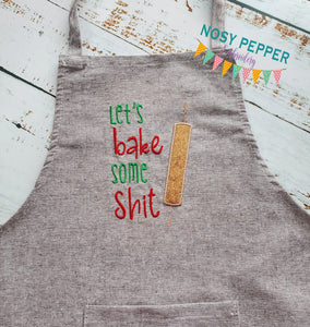 Let's Bake Some Sh*t Applique machine embroidery design (4 sizes included) DIGITAL DOWNLOAD