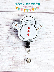 Grumpy Snowman feltie machine embroidery file (single & multi file included) DIGITAL DOWNLOAD