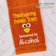 Load image into Gallery viewer, Thanksgiving Debate Team machine embroidery design DIGITAL DOWNLOAD