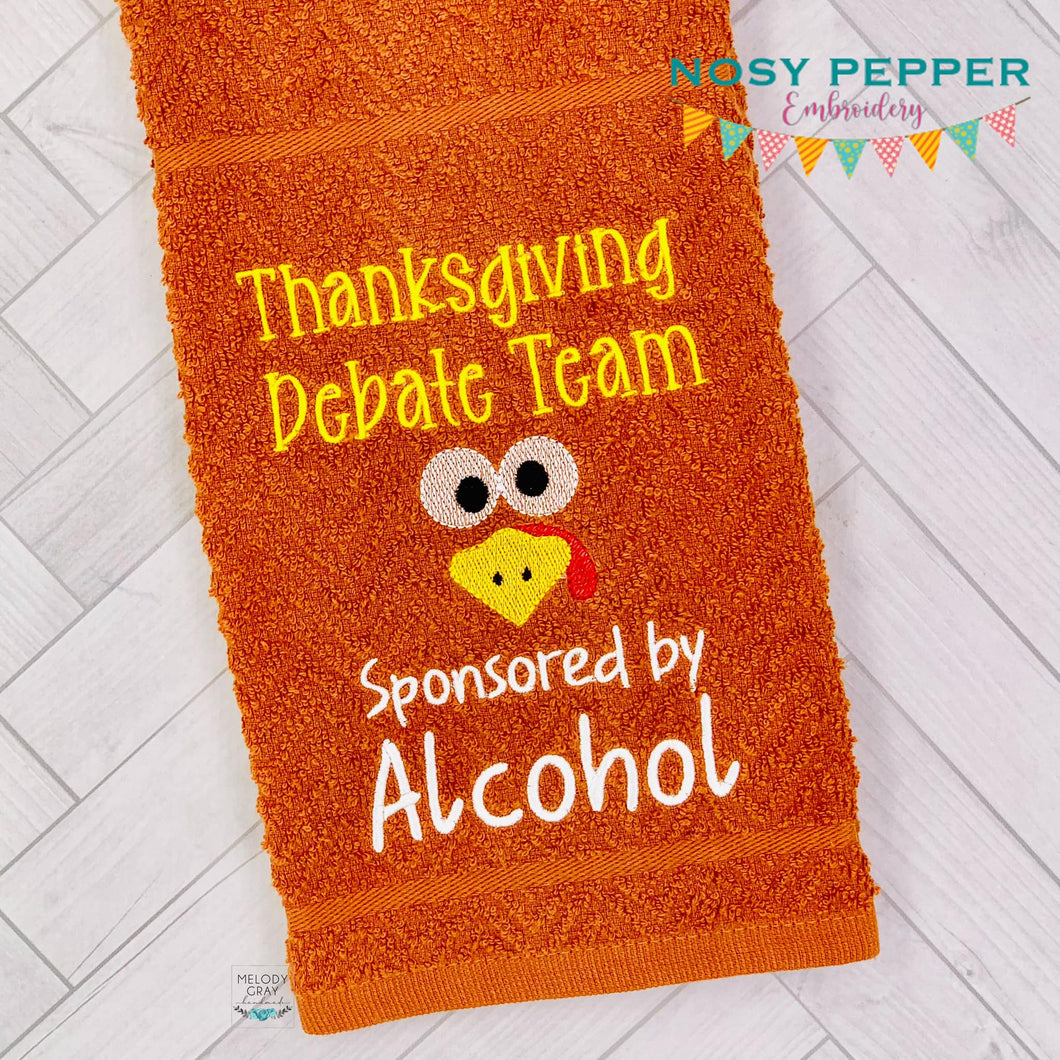 Thanksgiving Debate Team machine embroidery design DIGITAL DOWNLOAD