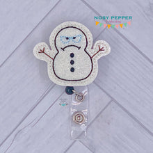 Load image into Gallery viewer, Grumpy Snowman feltie machine embroidery file (single &amp; multi file included) DIGITAL DOWNLOAD