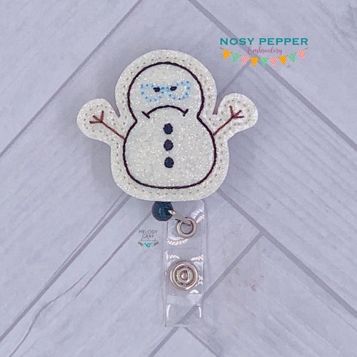 Grumpy Snowman feltie machine embroidery file (single & multi file included) DIGITAL DOWNLOAD