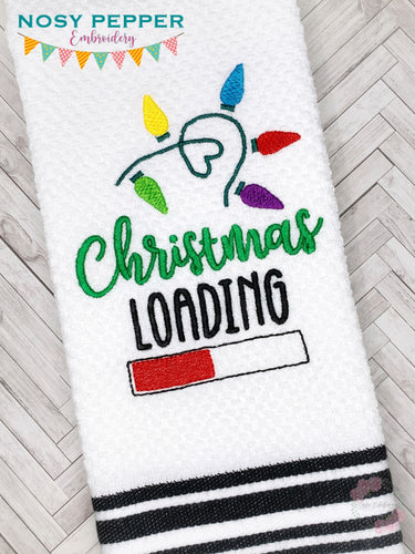 Christmas Loading machine embroidery design (5 sizes included) DIGITAL DOWNLOAD