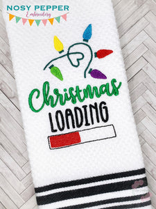 Christmas Loading machine embroidery design (5 sizes included) DIGITAL DOWNLOAD