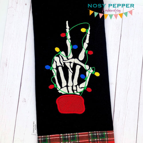Skeleton Lights machine embroidery design (4 sizes available) DIGITAL DOWNLOAD