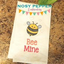 Load image into Gallery viewer, Bee Mine machine embroidery design 5 sizes included DIGITAL DOWNLOAD