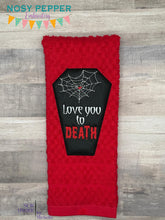 Load image into Gallery viewer, Love You To Death Appliqué machine embroidery design (4 sizes included) DIGITAL DOWNLOAD