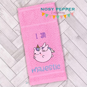 I Am Majestic sketchy machine embroidery design (4 sizes and 2 versions included) DIGITAL DOWNLOAD