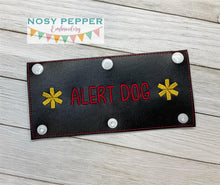 Load image into Gallery viewer, Alert Dog Collar Wrap machine embroidery design 3 sizes included DIGITAL DOWNLOAD