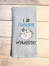 Load image into Gallery viewer, I Am Majestic sketchy machine embroidery design (4 sizes and 2 versions included) DIGITAL DOWNLOAD