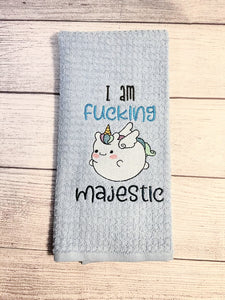 I Am Majestic sketchy machine embroidery design (4 sizes and 2 versions included) DIGITAL DOWNLOAD