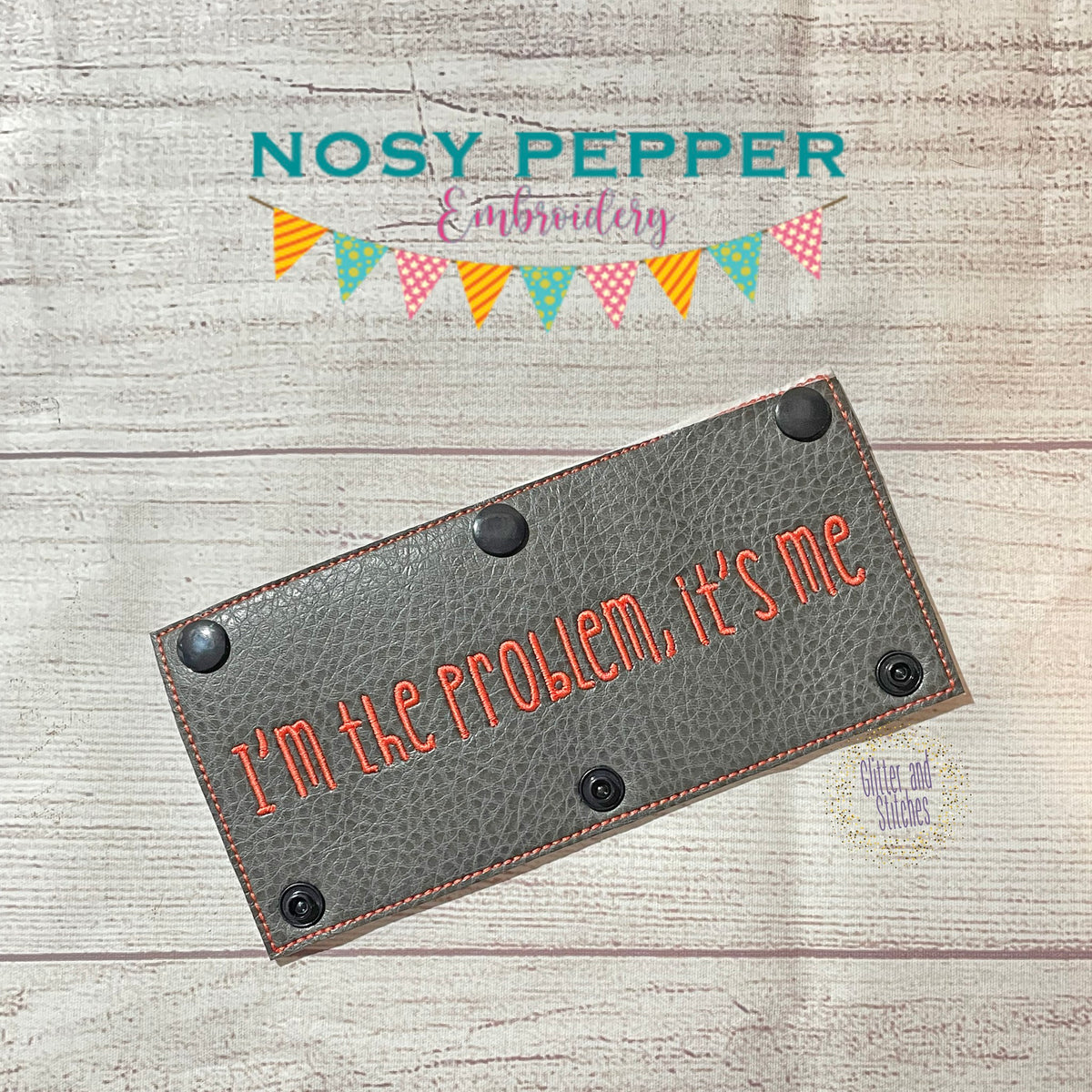 I'm The Problem Collar Wrap machine embroidery design 3 sizes included ...