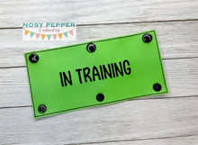 Load image into Gallery viewer, In Training Collar Wrap machine embroidery design 3 sizes included DIGITAL DOWNLOAD