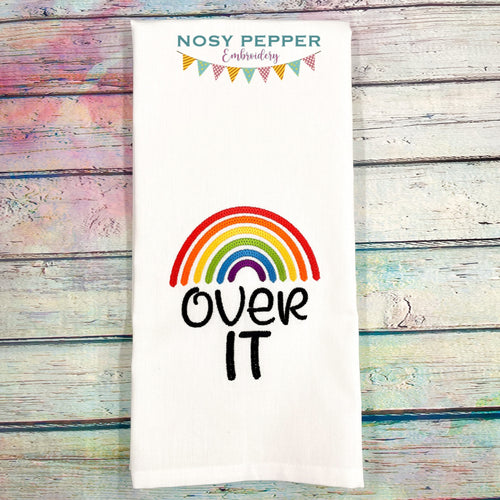 Over It machine embroidery design 5 sizes included DIGITAL DOWNLOAD