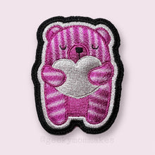 Load image into Gallery viewer, Heart Bear Patch machine embroidery design (2 sizes included) DIGITAL DOWNLOAD