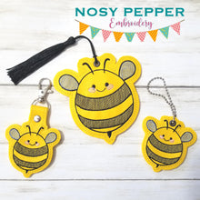 Load image into Gallery viewer, Cute Bee Set machine embroidery designs (single &amp; multi files included) DIGITAL DOWNLOAD