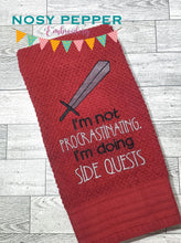 Load image into Gallery viewer, I&#39;m Not Procrastinating sketchy machine embroidery design (4 sizes available) DIGITAL DOWNLOAD