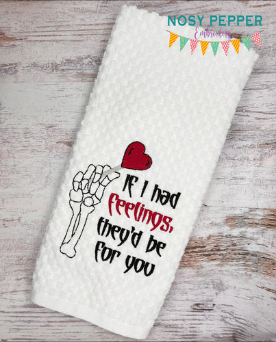 If I Had Feelings machine embroidery design (4 sizes included) DIGITAL DOWNLOAD