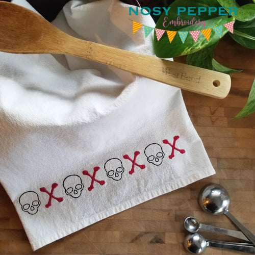 Skull X and O machine embroidery design (3 sizes included) DIGITAL DOWNLOAD