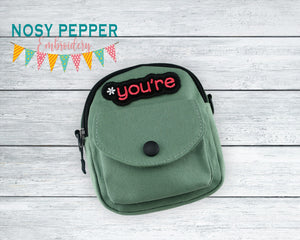 *You're patch machine embroidery design DIGITAL DOWNLOAD