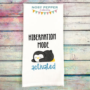 Hibernation Mode Sketchy machine embroidery design (4 sizes included) DIGITAL DOWNLOAD