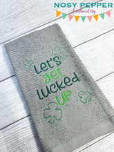 Load image into Gallery viewer, Let&#39;s Get Lucked Up machine embroidery design (4 sizes included) DIGITAL DOWNLOAD